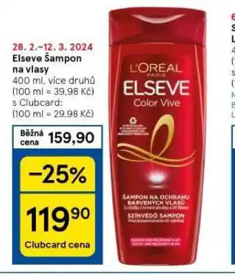 Tesco Loreal elseve šampon nabídka