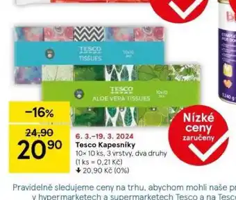 Tesco Tesco kapesníky nabídka