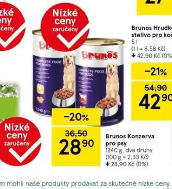 Tesco Brunos konzerva pro psy nabídka