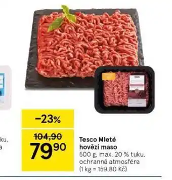 Tesco Mleté hovězí maso nabídka