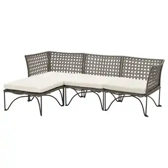 IKEA Jutholmen 3místná modulová pohovka, venk., tmavě šedá/kuddarna béžová nabídka
