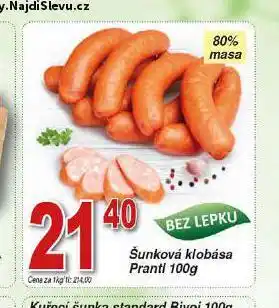 Hruška Šunková klobása nabídka