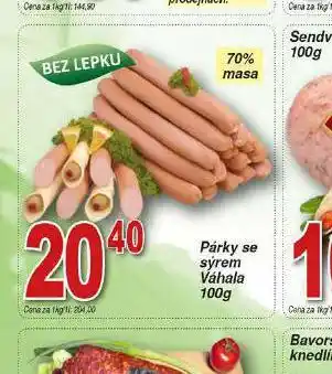 Hruška Párky se sýrem nabídka