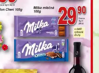 Hruška Milka mléčná nabídka