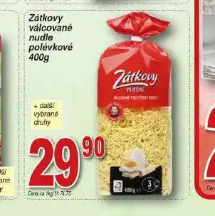 Hruška Zátkovy válcované nudle polévkové nabídka