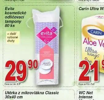 Hruška Evita kosmetické odličovací tampony nabídka
