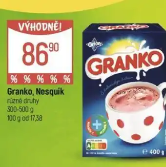 Globus Granko, Nesquik nabídka