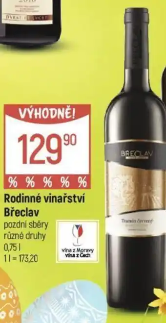 Globus Rodinné vinařství Břeclav nabídka