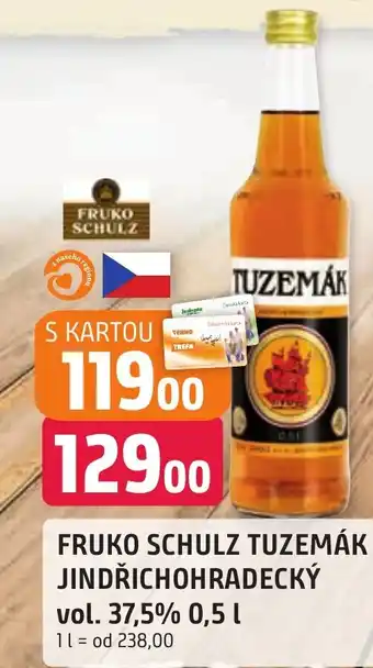 Trefa FRUKO SCHULZ TUZEMÁK JINDŘICHOHRADECKÝ vol. 37,5% 0,5L nabídka