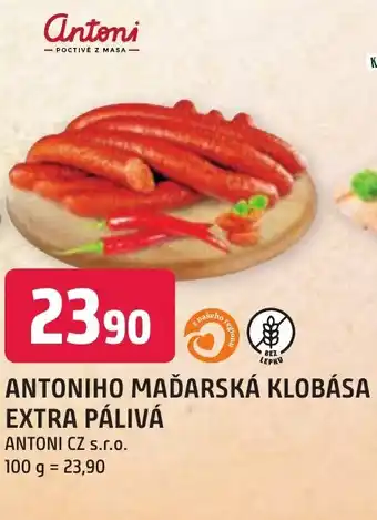 Trefa ANTONIHO MAĎARSKÁ KLOBÁSA EXTRA PÁLIVÁ nabídka