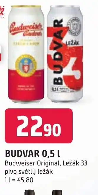 Trefa BUDVAR 0,5 L nabídka