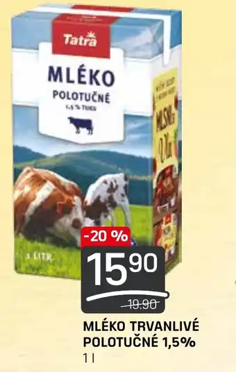 Flop MLÉKO TRVANLIVÉ POLOTUČNÉ 1,5% 1L nabídka