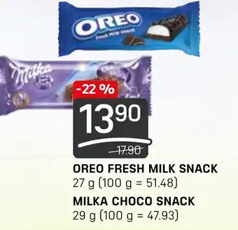 Flop OREO FRESH MILK SNACK nabídka