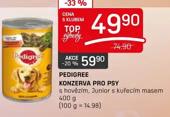 Flop PEDIGREE KONZERVA PRO PSY nabídka