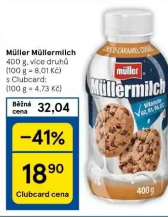 Tesco Müller Müllermilch nabídka
