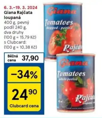 Tesco Giana Rajčata loupaná nabídka