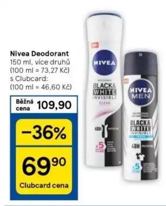 Tesco Nivea Deodorant nabídka