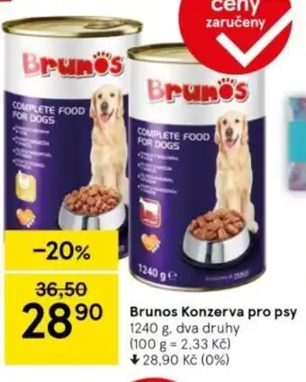 Tesco Brunos Konzerva pro psy nabídka