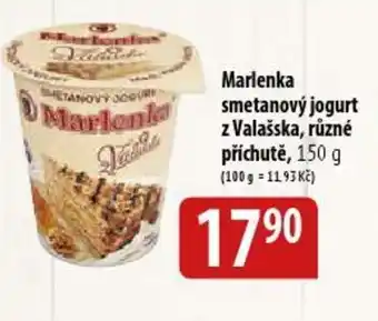 Marlenka smetanový jogurt z Valašska, různé příchutě, 150 g