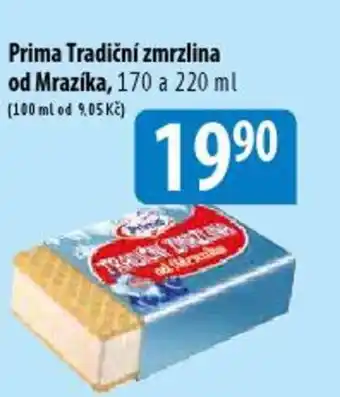 Bala Prima Tradiční zmrzlina od Mrazíka nabídka