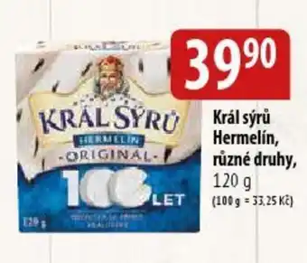 Bala Král sýrů Hermelín, různé druhy, 120 g nabídka