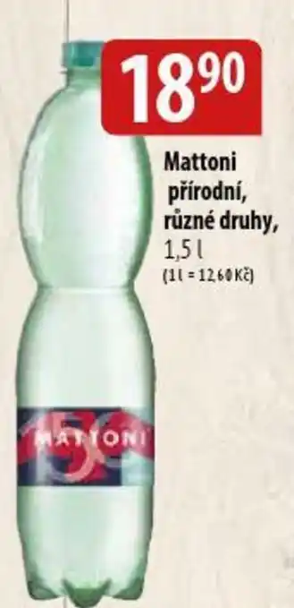 Bala Mattoni přírodní, různé druhy, 1.5 l. nabídka