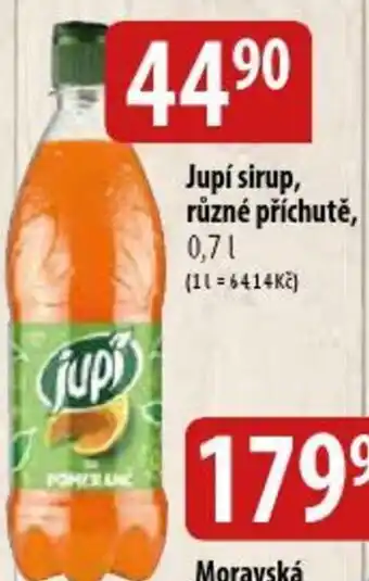 Bala Jupí sirup, různé příchutě, 0.7 l. nabídka