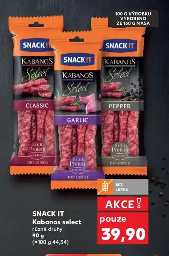Kaufland SNACK IT Kabanos select nabídka