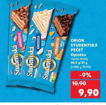 Kaufland ORION STUDENTSKÁ PEČEŤ Oplatka nabídka
