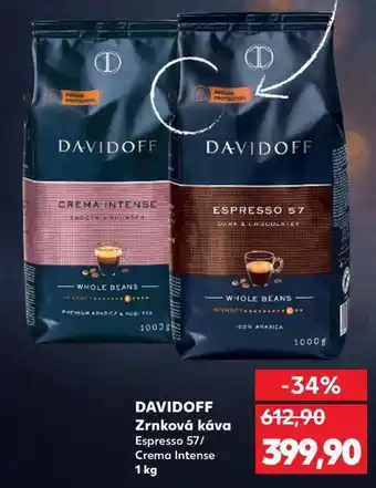 Kaufland DAVIDOFF Zrnková káva nabídka