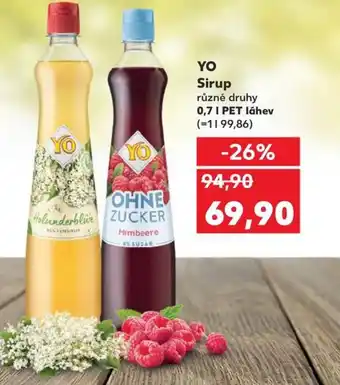 Kaufland YO Sirup nabídka