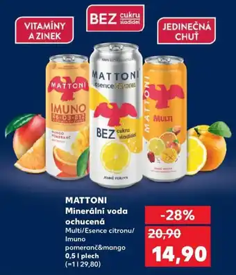 Kaufland MATTONI Minerální voda ochucená nabídka