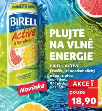 Kaufland BIRELL ACTIVE Osvěžující nealkoholický nápoj z piva nabídka