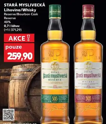 Kaufland STARÁ MYSLIVECKÁ Lihovina/Whisky nabídka