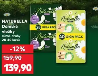 Kaufland NATURELLA Dámské vložky nabídka