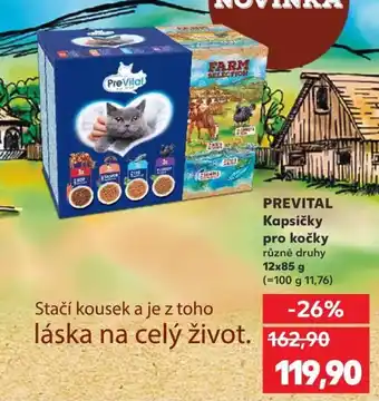 Kaufland PREVITAL Kapsičky pro kočky nabídka