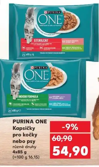 Kaufland PURINA ONE Kapsičky pro kočky nebo psy nabídka