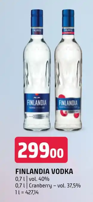 Terno FINLANDIA VODKA 0,7 l. nabídka