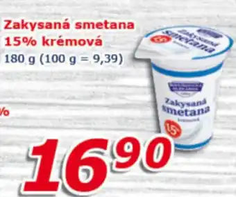 ESO MARKET Zakysaná smetana 15% krémová 180 g nabídka