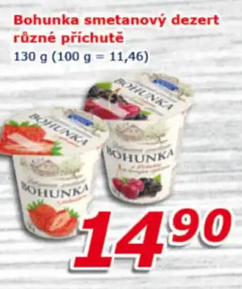 Bohunka smetanový dezert různé příchutě 130 g