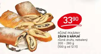 Flop RŮZNÉ PEKÁRNY ZÁVIN S NÁPLNÍ nabídka