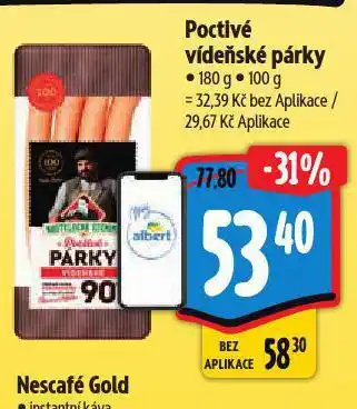 Albert Poctivé vídeňské párky nabídka