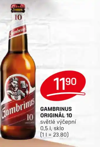 Flop GAMBRINUS ORIGINÁL 10 0.5L nabídka