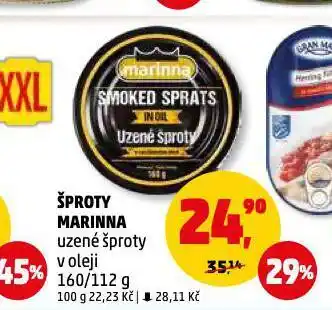 Penny Market Šproty marinna nabídka