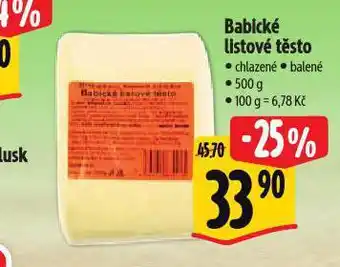 Albert Babické listové těsto nabídka