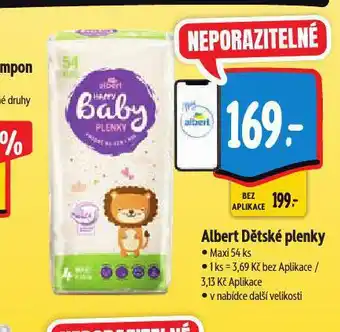 Albert Dětské plenky nabídka