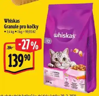 Albert Whiskas granule pro kočky nabídka