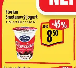 Albert Florian smetanový jogurt nabídka