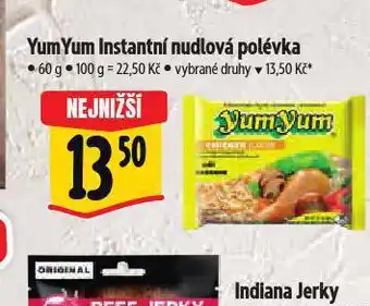 Albert Yum yum instantní nudlová polévka nabídka