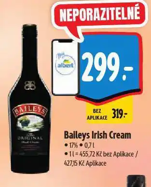 Albert Baileys irish cream nabídka